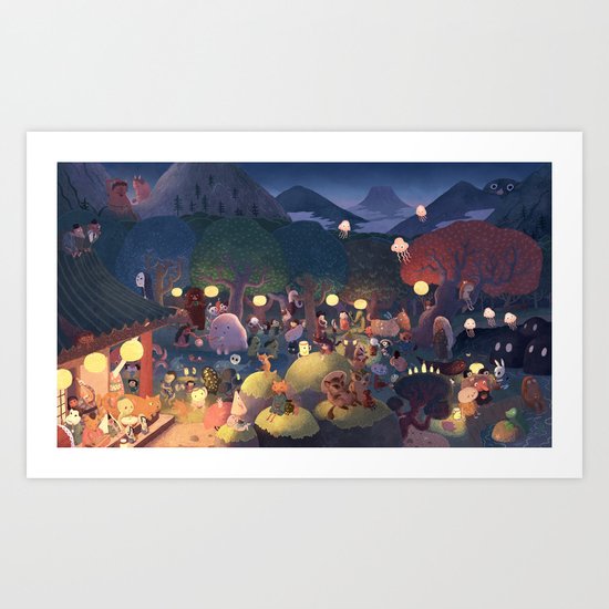 Yokai Party Art Print