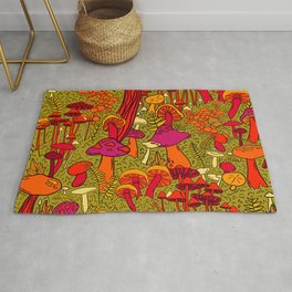 Mushrooms in the Forest Rug