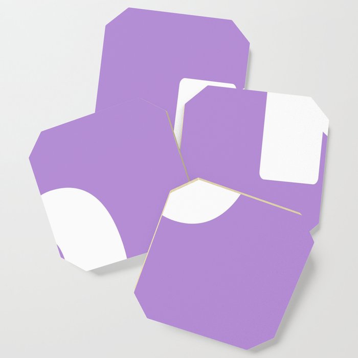 p (White & Lavender Letter) Coaster
