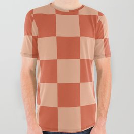 Retro vintage chess: Astro dust and apricot Crush All Over Graphic Tee