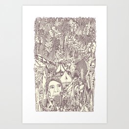 Moon Forest Art Print