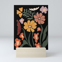 TROPICAL floral night Mini Art Print