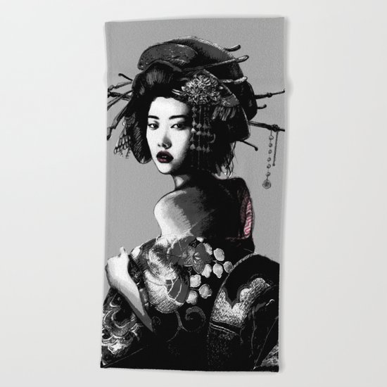 Geisha Beach Towel