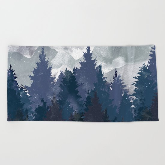 Winter i will never forget you Beach Towel