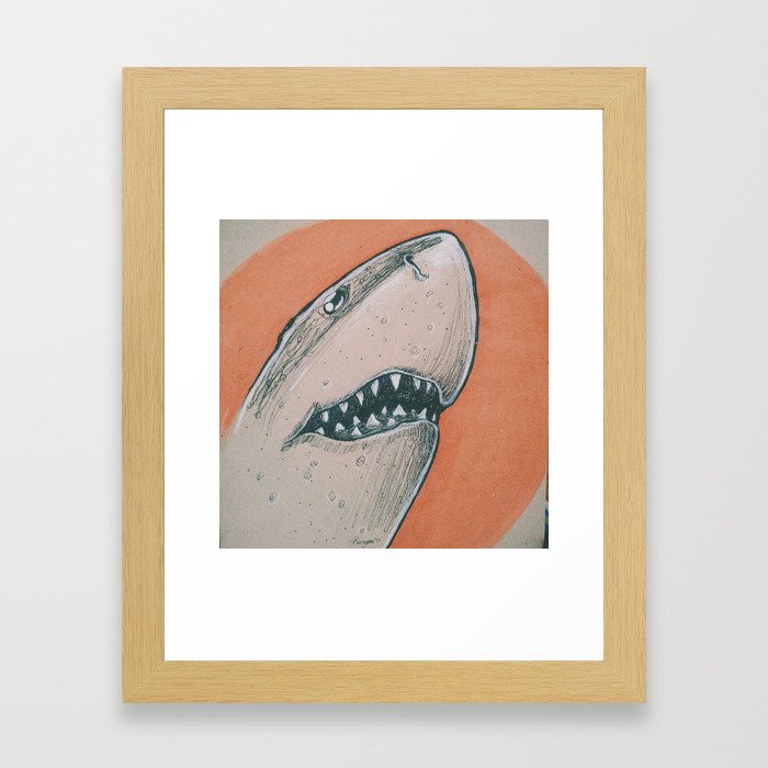 shark Framed Art Print