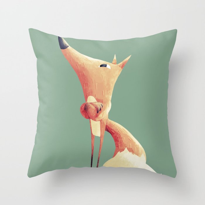 Freddie the Fox Throw Pillow