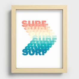 Surf Sunrise Wave | Summer Surf Design Recessed Framed Print