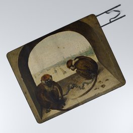 Two Chained Monkeys Pieter Bruegel the Elder Picnic Blanket