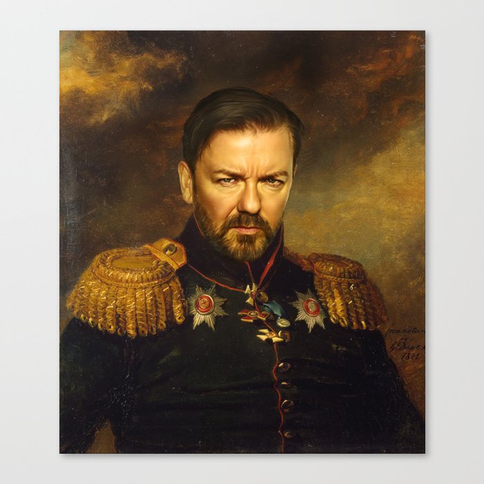 Ricky Gervais - replaceface Canvas Print