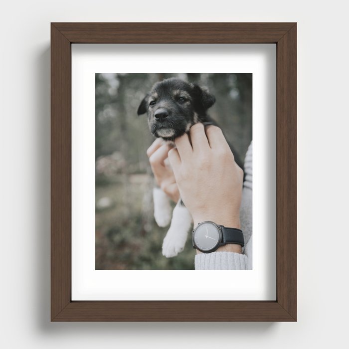 puppy love Recessed Framed Print