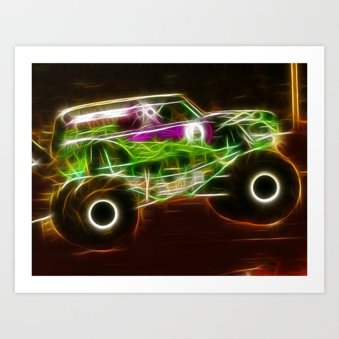 Magical Grave Digger Monster Truck Art Print By Paulvanscott