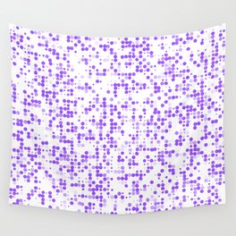 Digital techno purple dots Wall Tapestry
