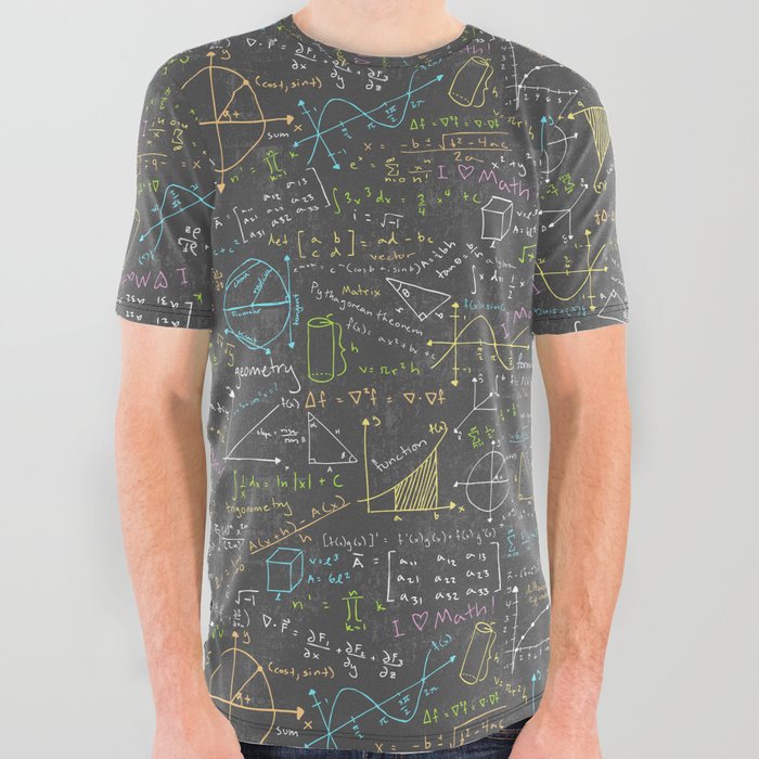 Math Lessons All Over Graphic Tee