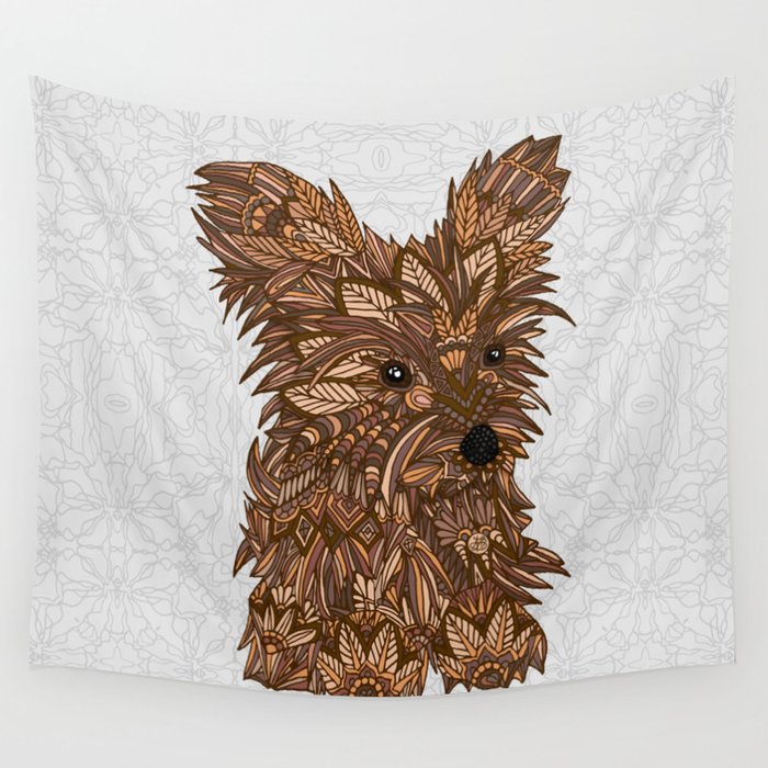 Cute Yorkie Wall Tapestry