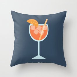 Spritz Orange Cocktail Throw Pillow