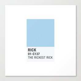 Pantone - The Rickest Rick Canvas Print