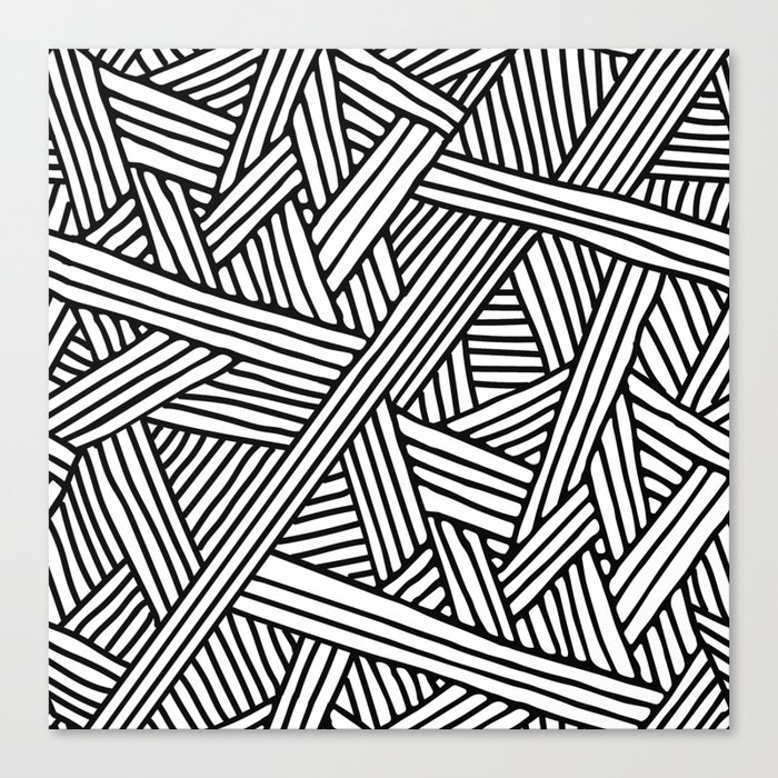 Abstract White Black Lines And Triangles Pattern Mix And Match