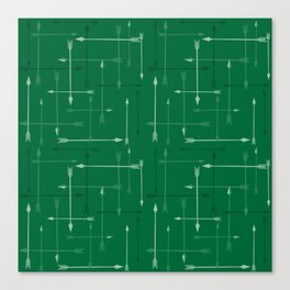 65 MCMLXV Cosplay Green Arrows Plaid Pattern Canvas Print
