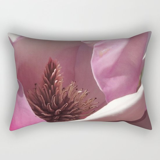 Magnolia Blossom Heart Rectangular Pillow