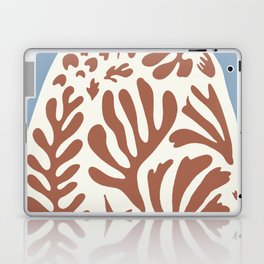  Matisse Inspired Organic Coral Shapes \\ Greish Blue & Milk Choco Brown Laptop Skin