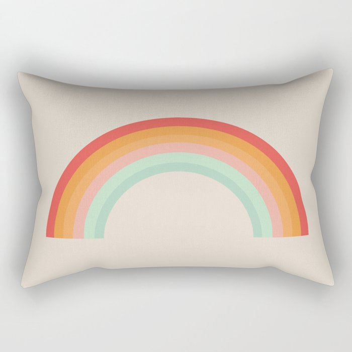 Vintage Rainbow Rectangular Pillow