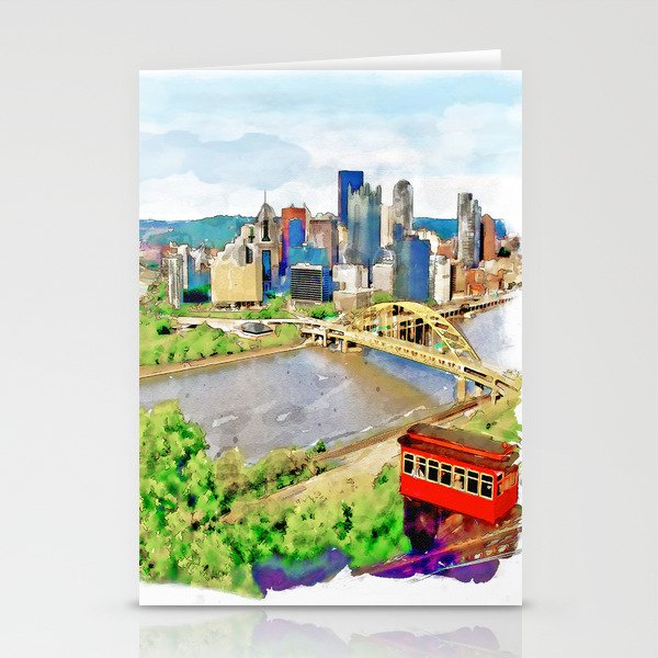 Pittsburgh Aerial View Stationery Cards