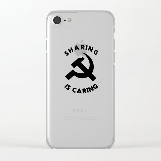 Sharing Is Caring Clear iPhone Case