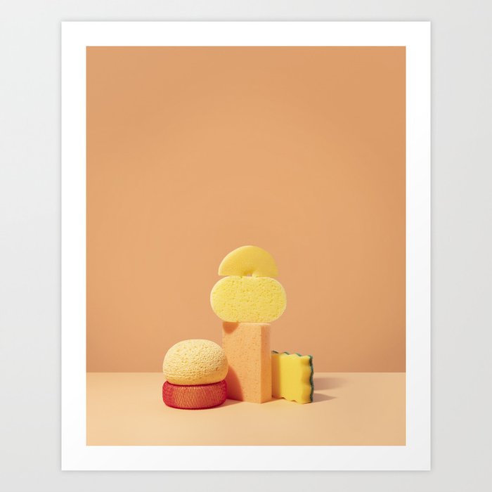 Orange sponges nº 1 Art Print