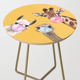 Bubble Gum Gang in Yellow Side Table