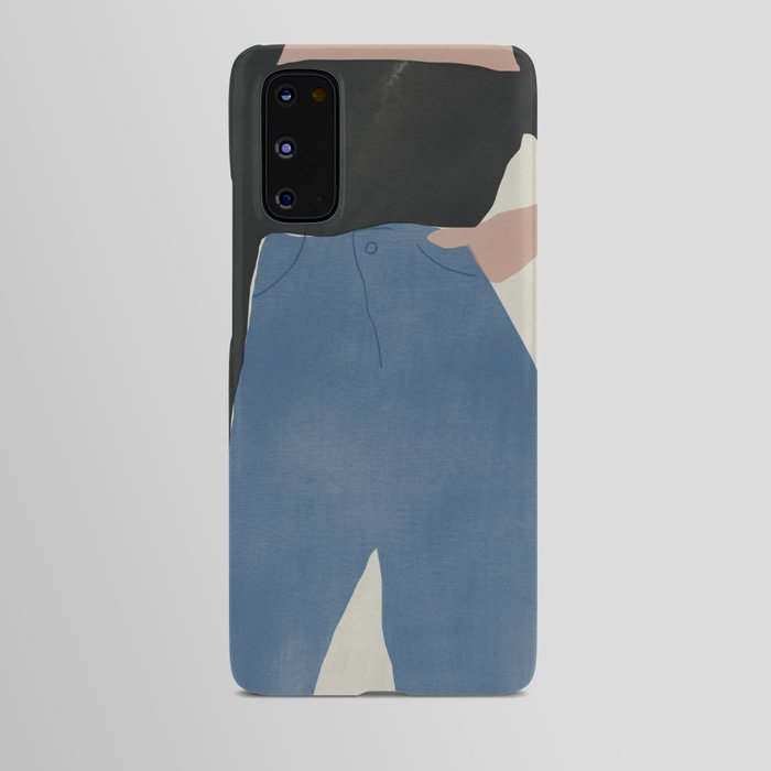 Minimal blue jean Android Case