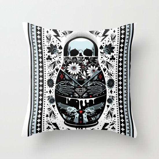 Russian Doll Throw Pillow