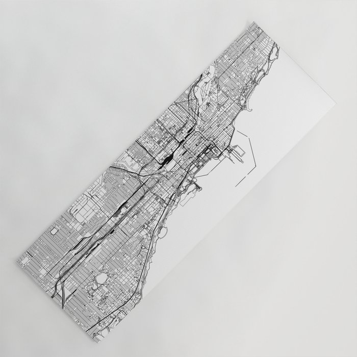 Chicago Map Yoga Mat