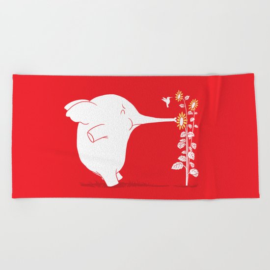 I'm like a hummingbird Beach Towel