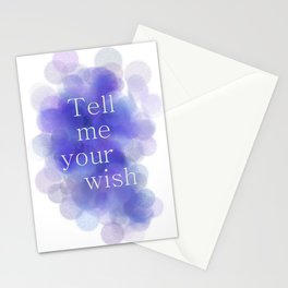 Tell me your wish Text quote Artwork Stationery Card