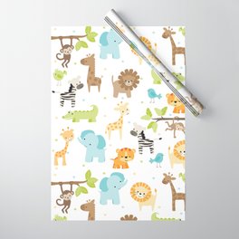 Jungle Animals Wrapping Paper