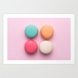 Pink French Macaroons Art Print