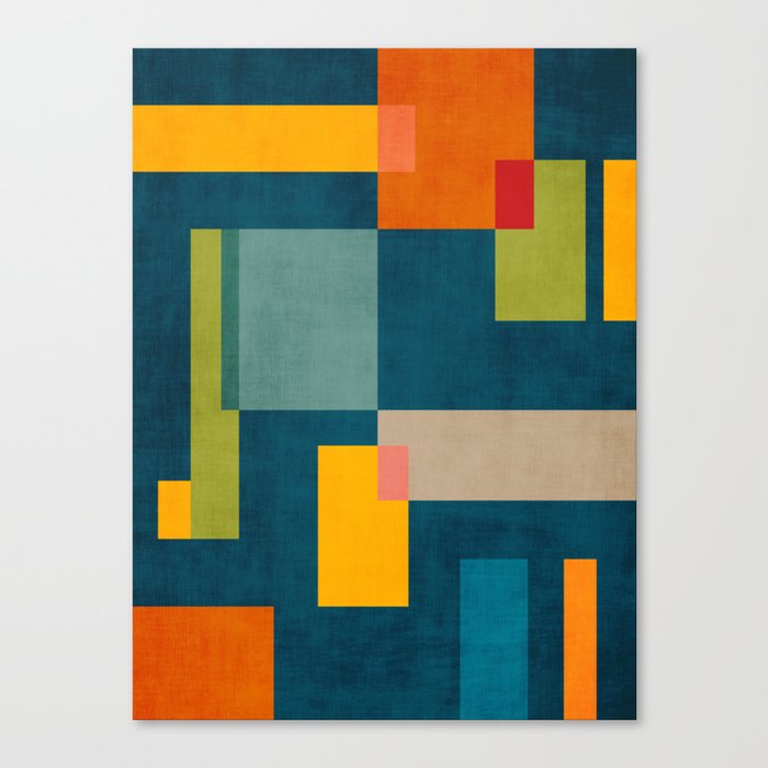 Geometric Colorful Modern Design Artwork  Canvas Print