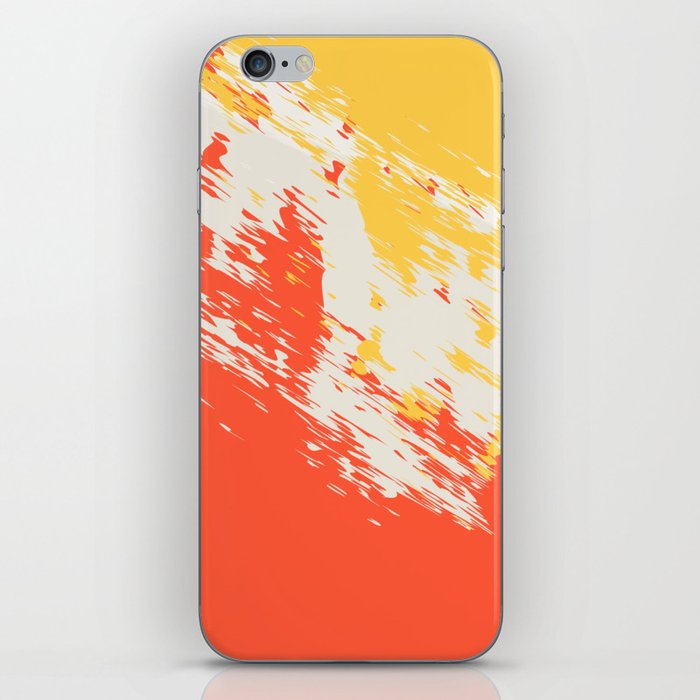 Brush - Abstract Colourful Art Design in Red and Yellow iPhone Skin