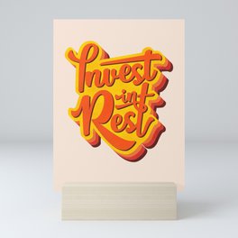 Invest In Rest - Retro Type Mini Art Print