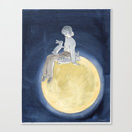 The light of the full moon Canvas Print