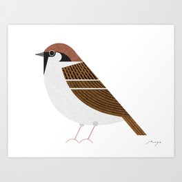 Eurasian Tree Sparrow (2017) Art Print
