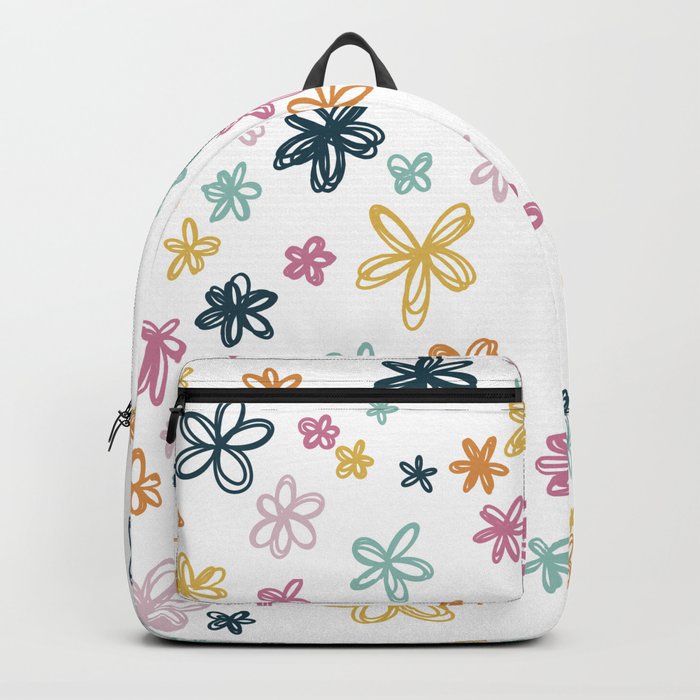 Flower Doodles Pattern Backpack