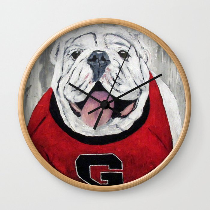 UGA Bulldog Wall Clock