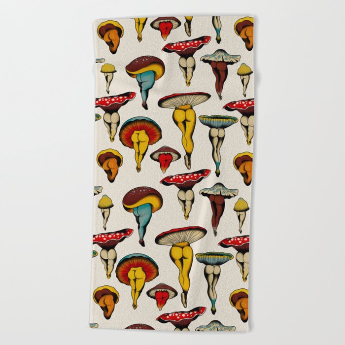 Sexy mushrooms Beach Towel