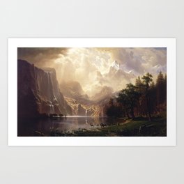 Among the Sierra Nevada, California by Albert Bierstadt Art Print