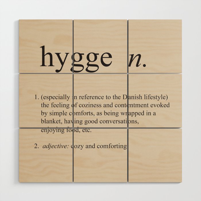 Hygge Definition Wood Wall Art