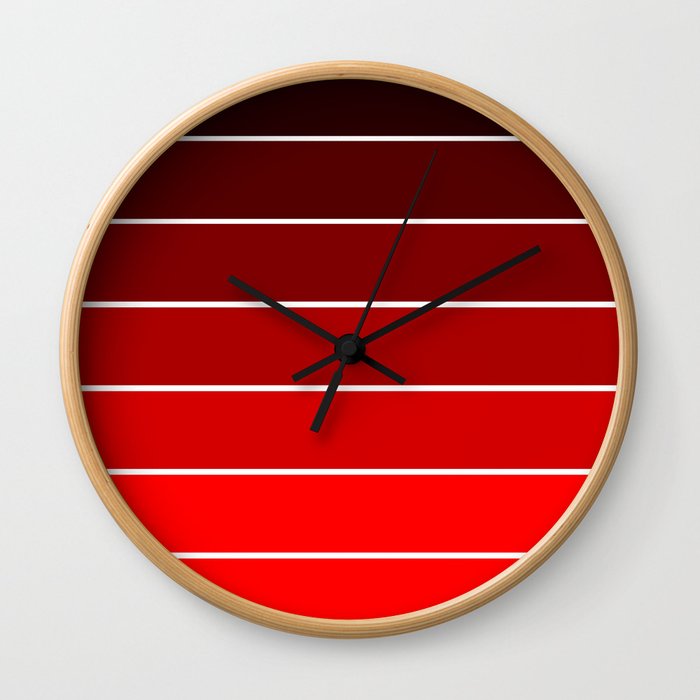 Crimson Ombre Wall Clock