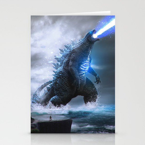 Godzilla Blue Power Stationery Cards
