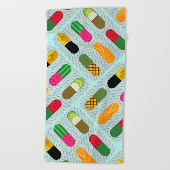 FruitPills Beach Towel