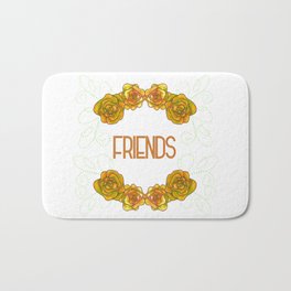 Roses are Yellow - clear background Bath Mat | Typography, Julieharp, Roseseries, Friend, Rose, Roses, Graphicdesign, Yellow, Digital, Rosecollection 